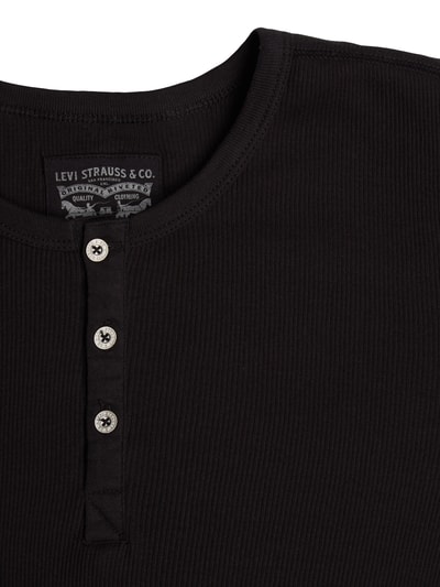 Levi's® Serafino-Shirt mit Rippenstruktur Black 3