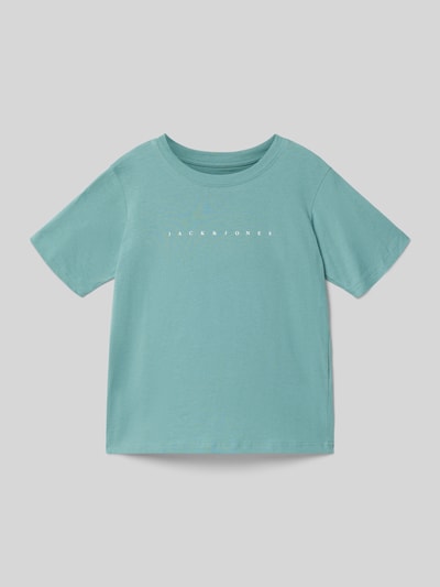 JACK & JONES Regular fit T-shirt met logoprint Model 'Estar' Petrol - 1