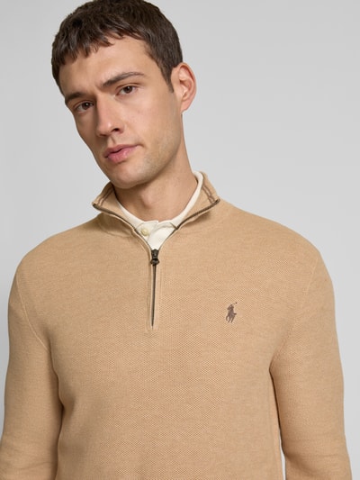 Polo Ralph Lauren Gebreide pullover met labelstitching Camel - 3