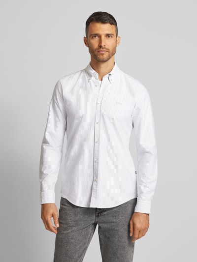 BOSS Koszula casualowa o kroju regular fit z kołnierzykiem typu button down model ‘Roan’ Miętowy 4