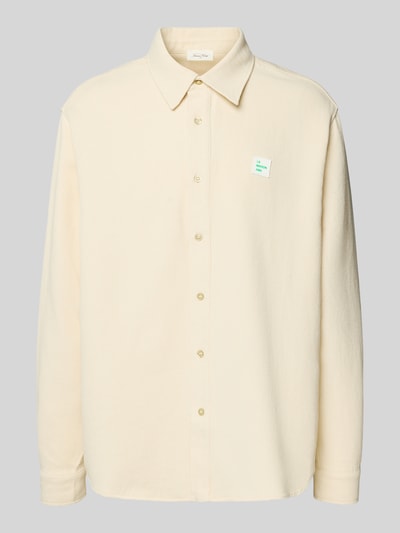 American Vintage Regular fit vrijetijdsoverhemd met labelpatch, model 'AFAZ' Beige - 2