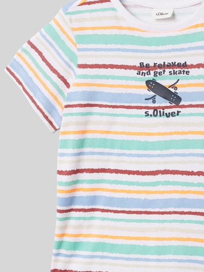 s.Oliver RED LABEL T-shirt o kroju regular fit z czystej bawełny Biały 2