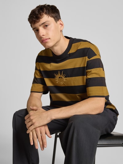 Hugo Blue Regular fit T-shirt van puur katoen Olijfgroen - 3