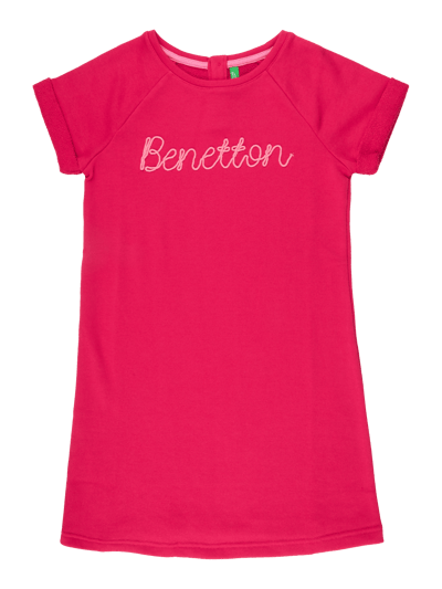 United Colors of Benetton Sweatkleid mit Logo-Applikation Pink 1