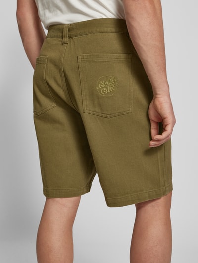 SANTA CRUZ Jeansshorts mit Eingrifftaschen Khaki 3