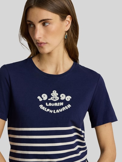 Lauren Ralph Lauren regular fit T-shirt van puur katoen Marineblauw gemêleerd - 3