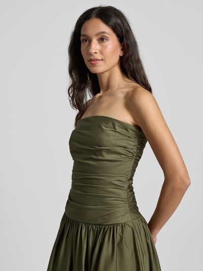 Jake*s Cocktail Abendkleid in Bandeau-Form Oliv 3