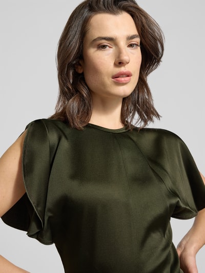 Victoria Beckham Blusenshirt mit Rundhalsausschnitt Oliv 3
