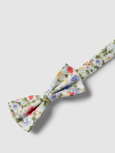 Prince Bowtie Strik en pochet in een set met all-over bloemenmotief Lindegroen - 2