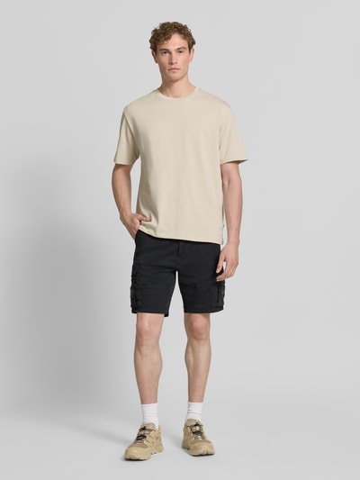 Petrol Regular Fit Bermudas mit Cargotaschen Black 1