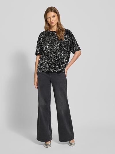 Jake*s Casual Blusenshirt mit Rundhalsausschnitt Black 1