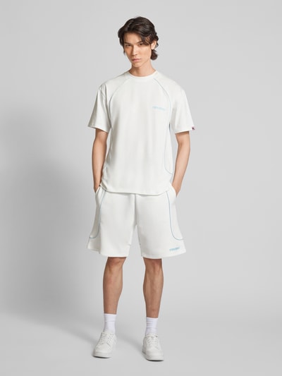 REVIEW T-Shirt mit Kontrastpaspeln Offwhite 1
