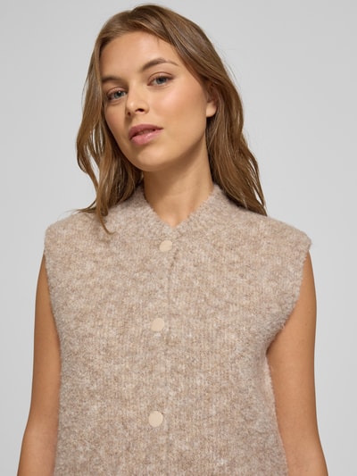 FREE/QUENT Weste in Strick-Optik Taupe 3