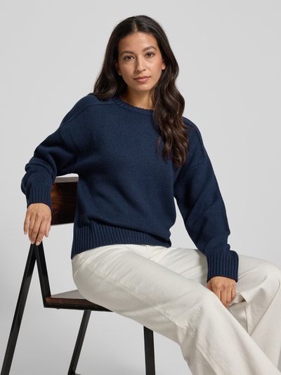 GUIDO MARIA KRETSCHMER WOMAN Gebreide pullover met ronde hals, model 'Ester' Marineblauw - 3