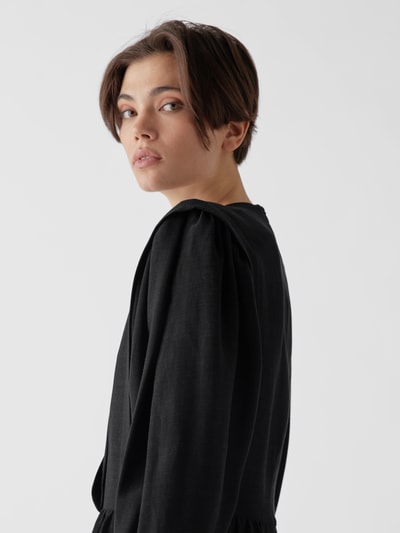 Iro Midikleid mit V-Ausschnitt Schwarz 6