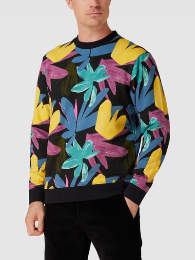 Scotch & Soda Sweatshirt met all-over motief, model 'felpa' Zwart - 4