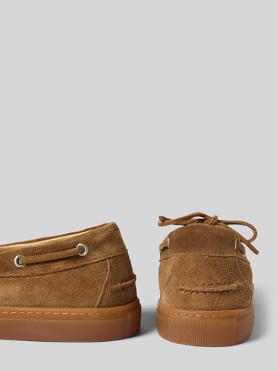 Copenhagen Slipper mit Schnürverschluss Modell 'Suede' Mittelbraun 2