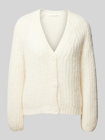 Lanius Cardigan van alpaca met V-hals Offwhite - 2