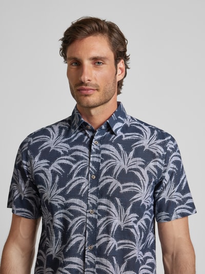 Tom Tailor Freizeithemd mit floralem Muster Dunkelblau 3