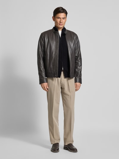 Emporio Armani Strickjacke mit Stehkragen und Zweiwege-Reißverschluss Marine 1