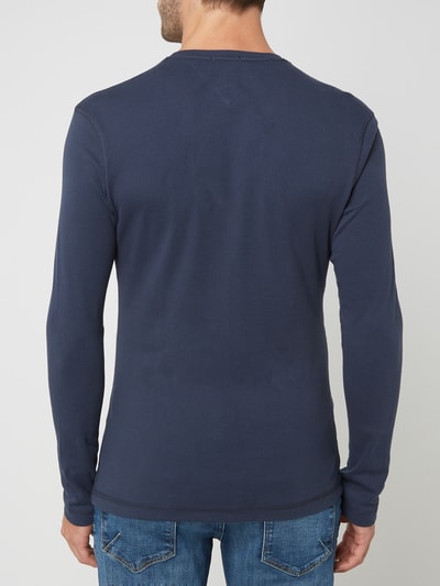 Tommy Jeans Slim Fit Longsleeve mit Rippenstruktur Marine Melange 5