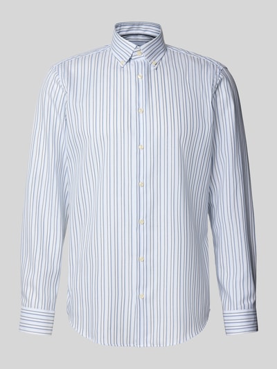 Christian Berg Men Regular Fit Business-Hemd aus reiner Baumwolle Bleu 2