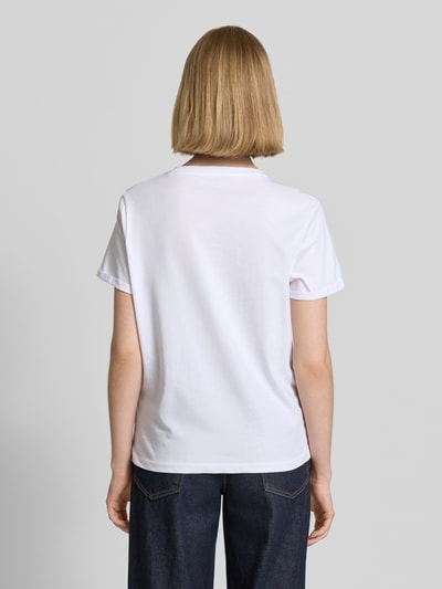 Tom Tailor Regular Fit T-Shirt aus reiner Baumwolle Weiss 5
