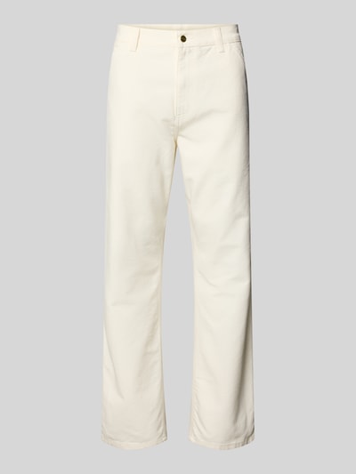 Produktfoto, Hose mit Eingrifftaschen Modell 'Dearbor' von Carhartt Work In Progress in Creme, reine Baumwolle, Relaxed Fit, glatte Textur