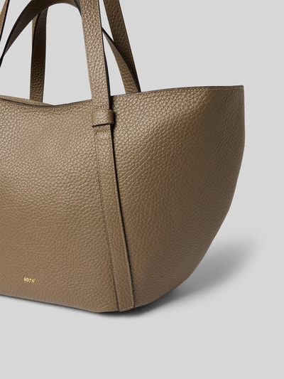 Abro Torba shopper ze skóry model ‘COSMO’ Błotnisty 3