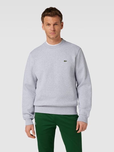 Lacoste Sweatshirt in melangelook Lichtgrijs - 4