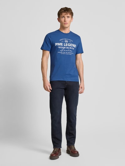 PME Legend T-Shirt mit Label-Print Blau 1