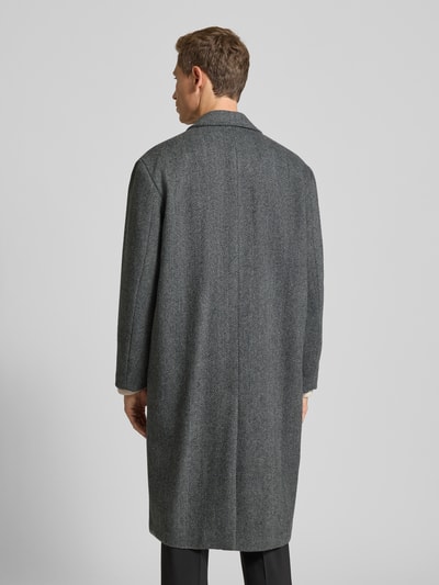 SELECTED HOMME Relaxed fit lange wollen jas met reverskraag, model 'MILOS' Antraciet - 5