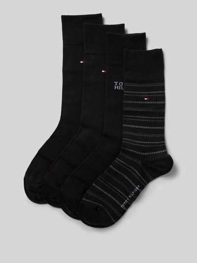 Tommy Hilfiger Socken mit Label-Details im 4er-Pack Black 1