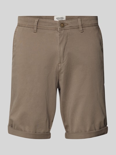 Jack & Jones Regular Fit Bermudas mit Eingrifftaschen Modell 'IBOWIE' Taupe 2