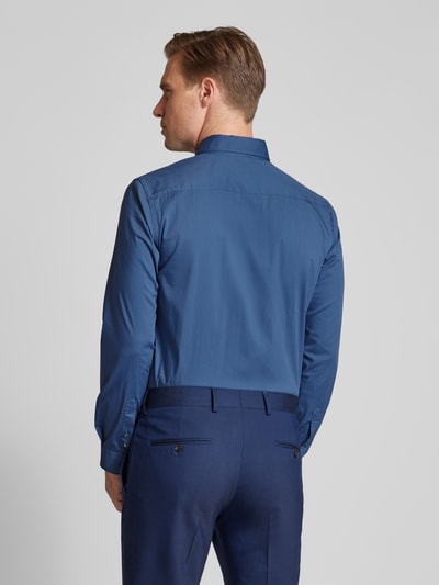 BOSS Slim fit zakelijk overhemd met kentkraag, model 'Roan' Jeansblauw - 5