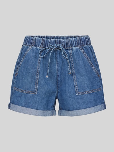 QS Loose Fit Jeansshorts mit elastischem Bund Marine 2