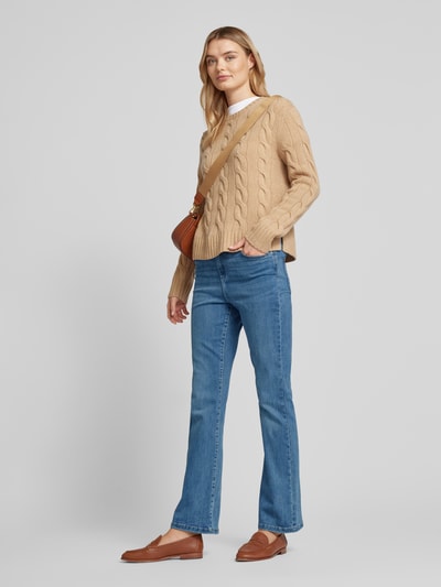 Christian Berg Woman Bootcut jeans met riemlussen Blauw - 1