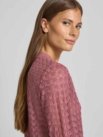 Vero Moda Bluzon o kroju regular fit z koronki model ‘BECCA’ Różowy 3