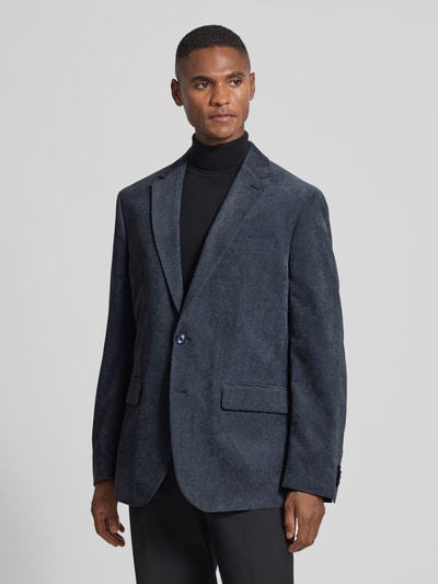 Christian Berg Men Slim Fit Sakko mit Reverskragen Blau 4