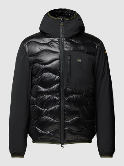 Blauer USA Steppjacke mit Label-Applikation Black 2