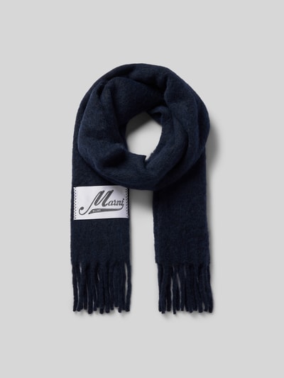 Marni Schal mit Label-Detail Marine 2