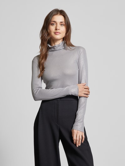 Luisa Cerano Shirt met lange mouwen en col Antraciet - 4