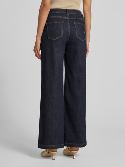 Buena Vista Wide leg jeans met sierknopen Donkerblauw - 5