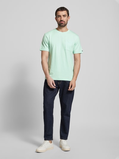 Tom Tailor Regular fit T-shirt van katoenmix Lichtturquoise - 1