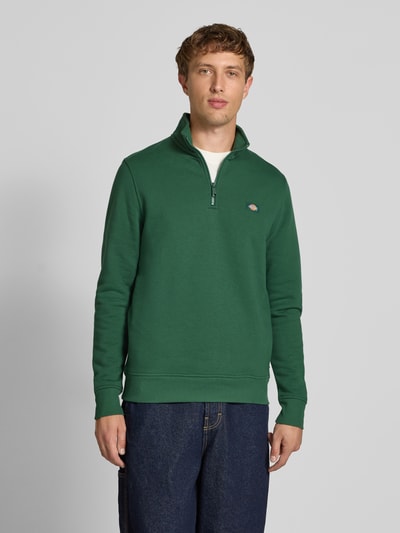Dickies Sweatshirt met schipperskraag, model 'OAKPORT' Donkergroen - 4