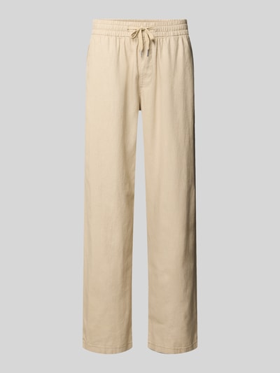 Produktfoto, Hose aus Leinen-Baumwoll-Mix Modell 'barton' von Matinique in Beige, Relaxed Fit, elastischer Bund, glatte Textur, leichte Struktur