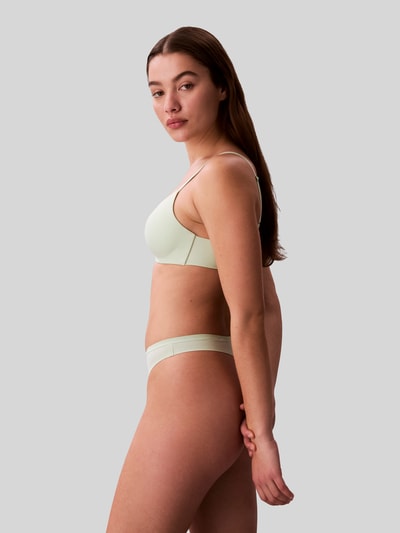 Calvin Klein Underwear string met elastische band met label Mintgroen - 3