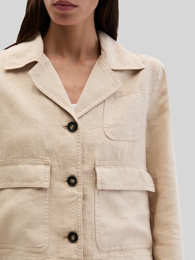 Marc O'Polo Relaxed Fit Kurzblazer aus reinem Leinen Sand 3