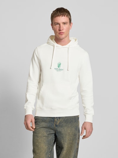 Pepe Jeans Hoodie mit Kapuze Modell 'DOMINIC' Weiss 4