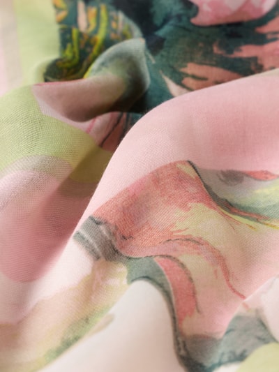 Produktfoto, Schal mit floralem Allover-Print von Betty Barclay, gewebte Optik, semitransparent, pastellige Farben und zarte Textur